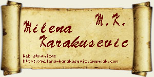 Milena Karakušević vizit kartica